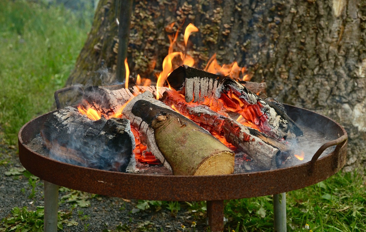 fire, grilling, fire bowl