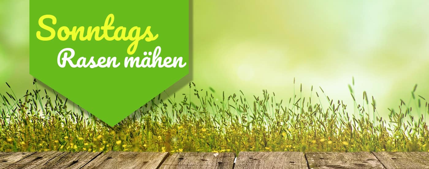 Sonntags Rasen mähen Titelbild
