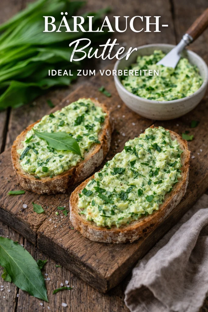 Bärlauchbutter auf Brot, perfekte Vorspeise