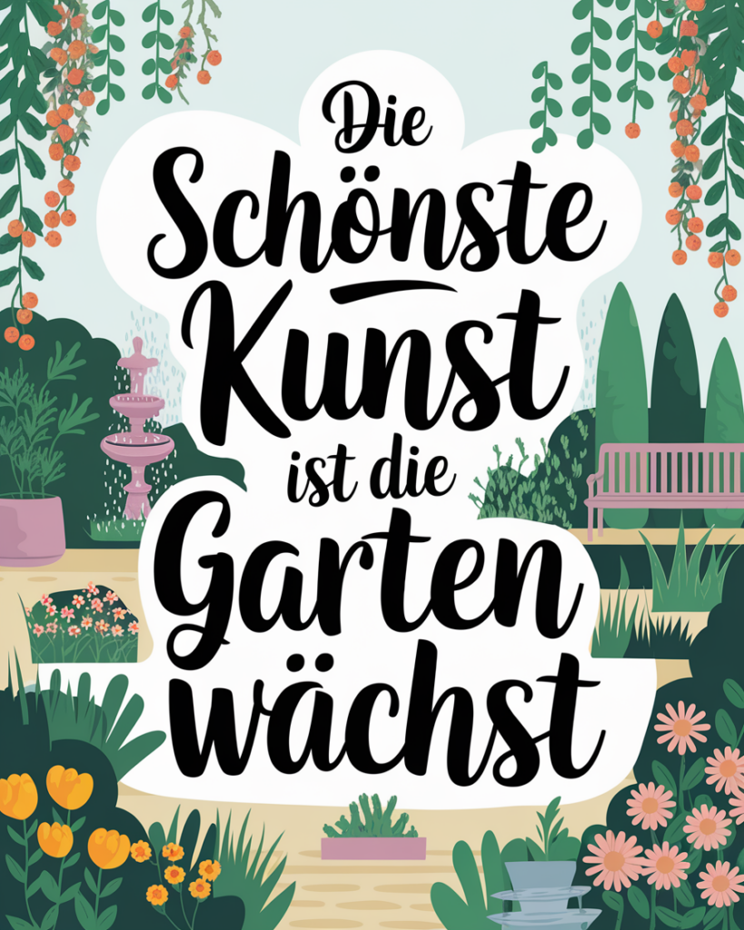 Gartenkunst im Blumenmotiv