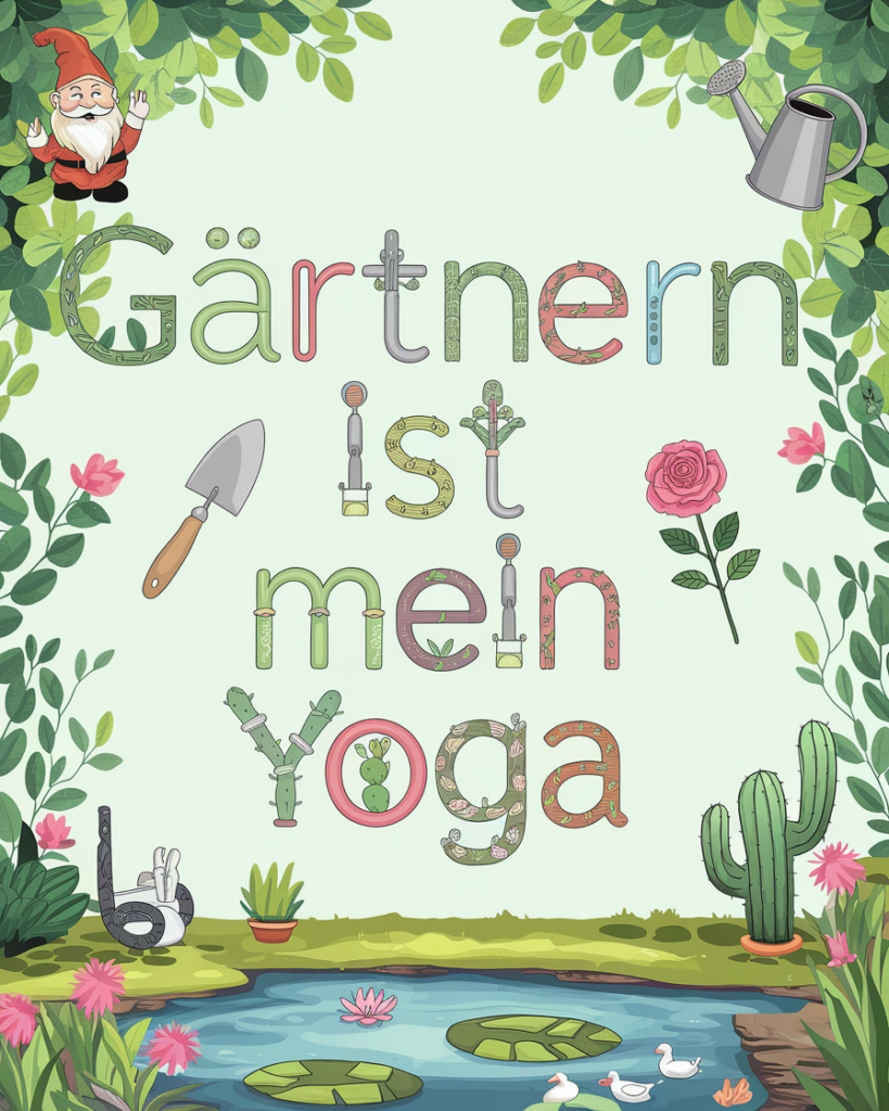 Illustration: Gärtnern ist mein Yoga