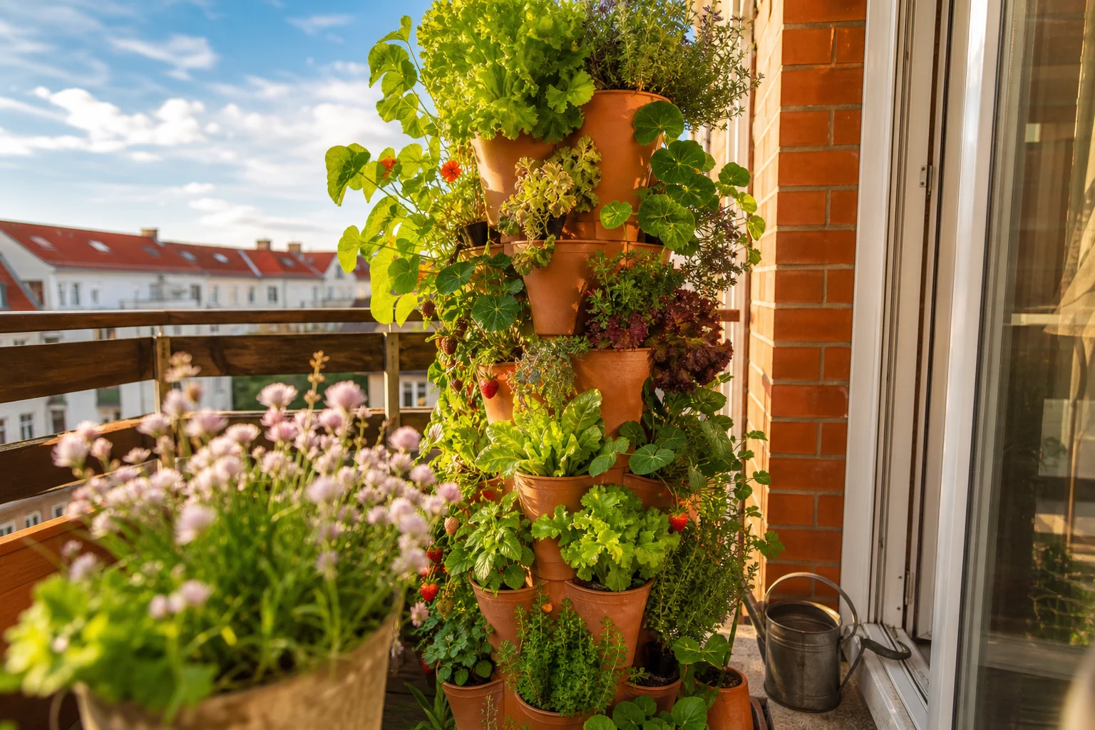 Pflanzturm im Garten: vertikal anbauen auf einem halben Quadratmeter