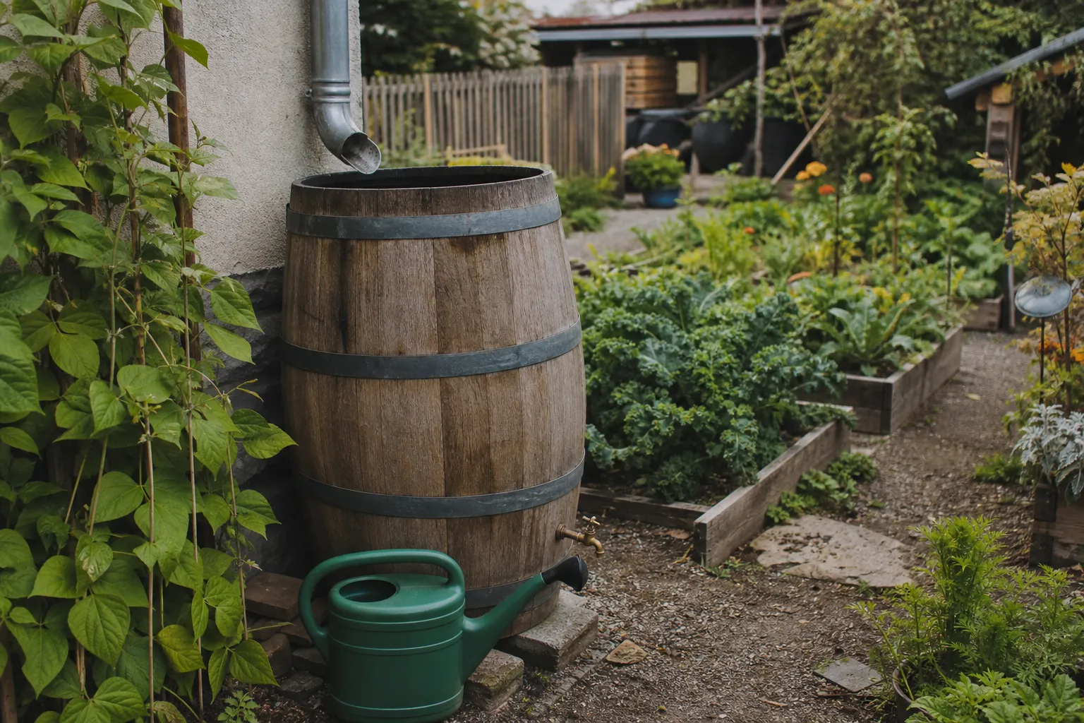 Regenwasser sammeln im Garten: von der Regentonne bis zur Zisterne