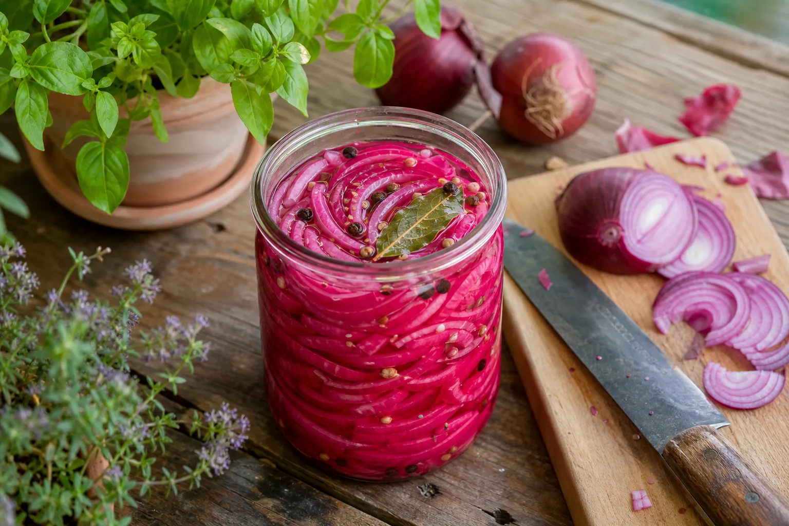 Rote Zwiebeln einlegen: leuchtend pinke Kühlschrank-Zwiebeln in 30 Minuten