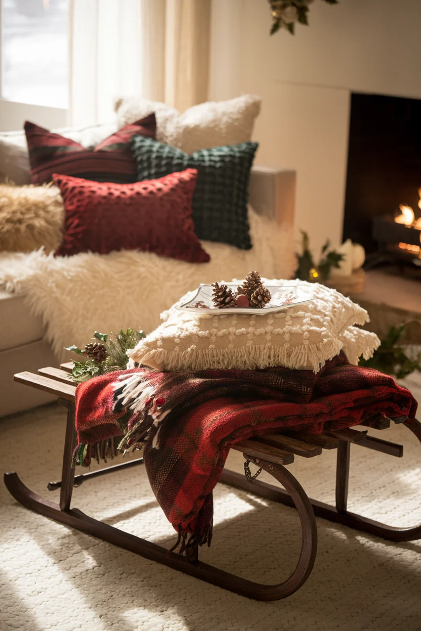 Kuschelambiente mit Decken und Kissen