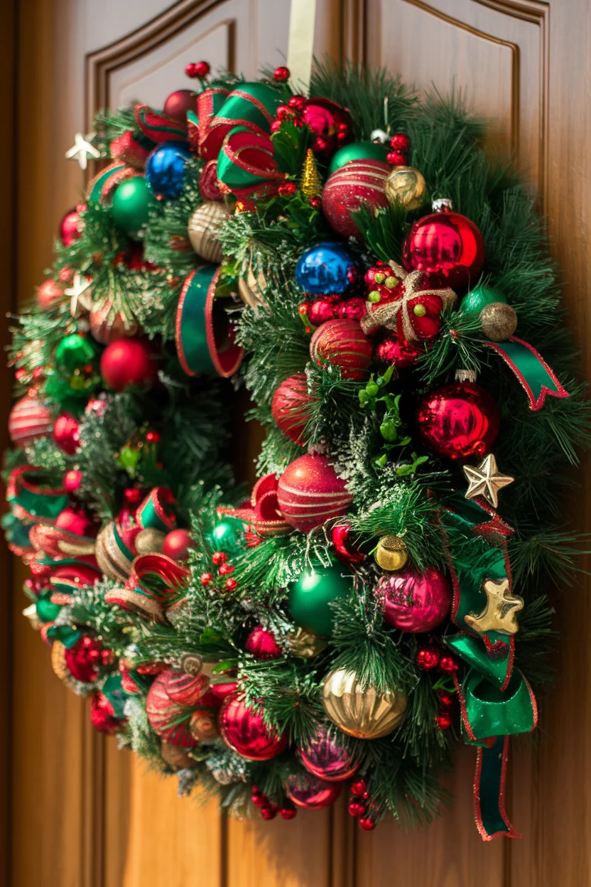 Bunte Kränze für eine fröhliche Weihnachtszeit