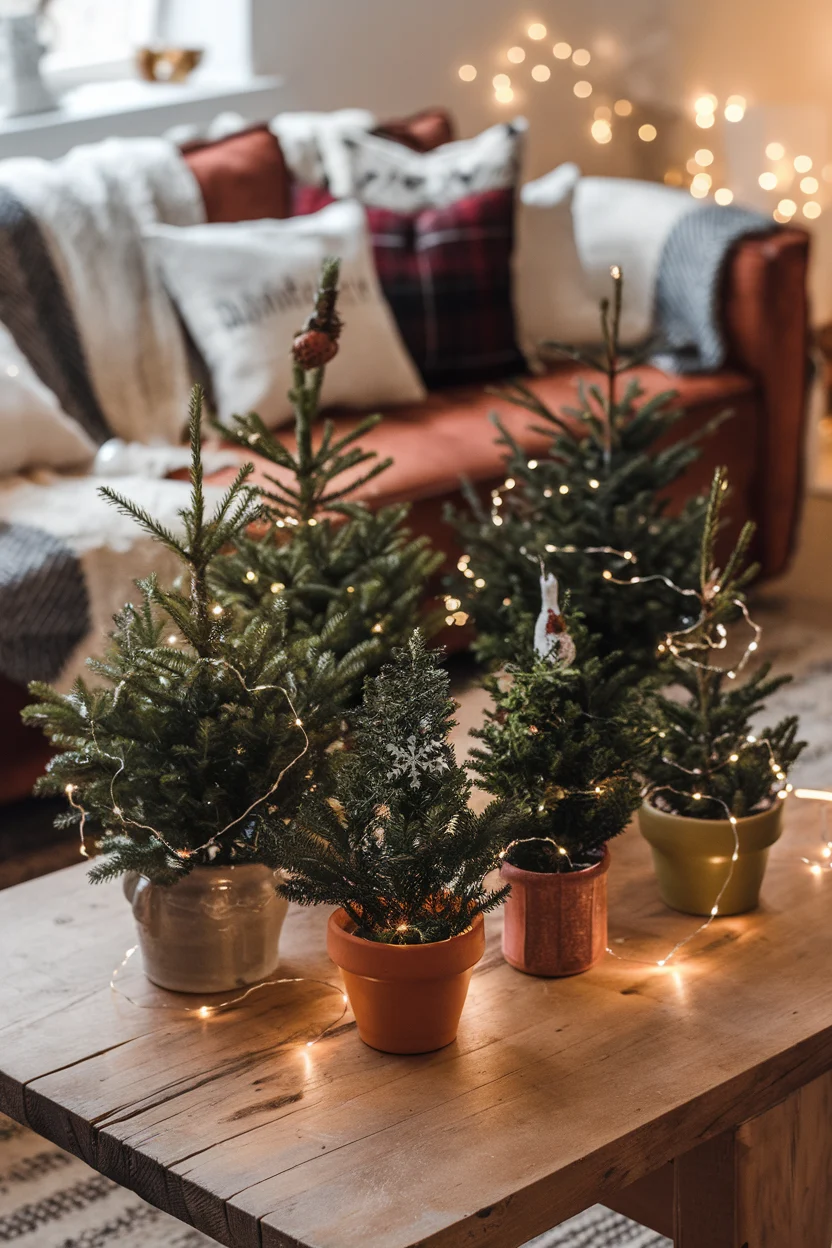 Mini-Tannen im Topf als Adventsdeko verwenden
