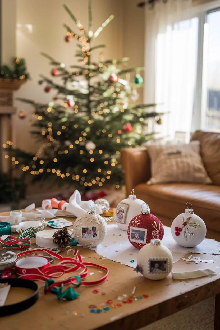 Selbstgemachte Weihnachtskugeln als persönlicher Touch