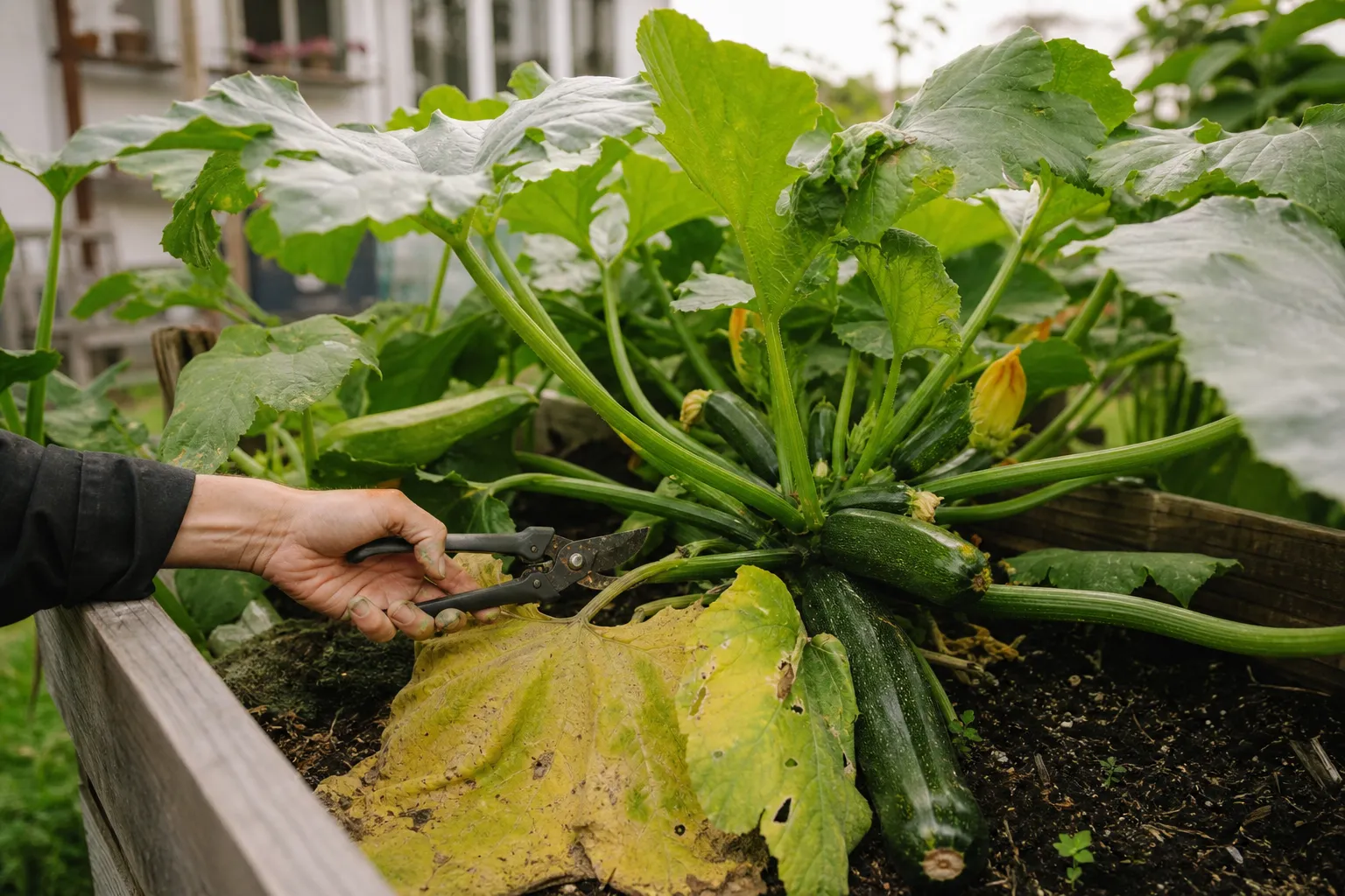 Zucchini-Blätter entfernen: Wann du ausdünnst und wann besser nicht