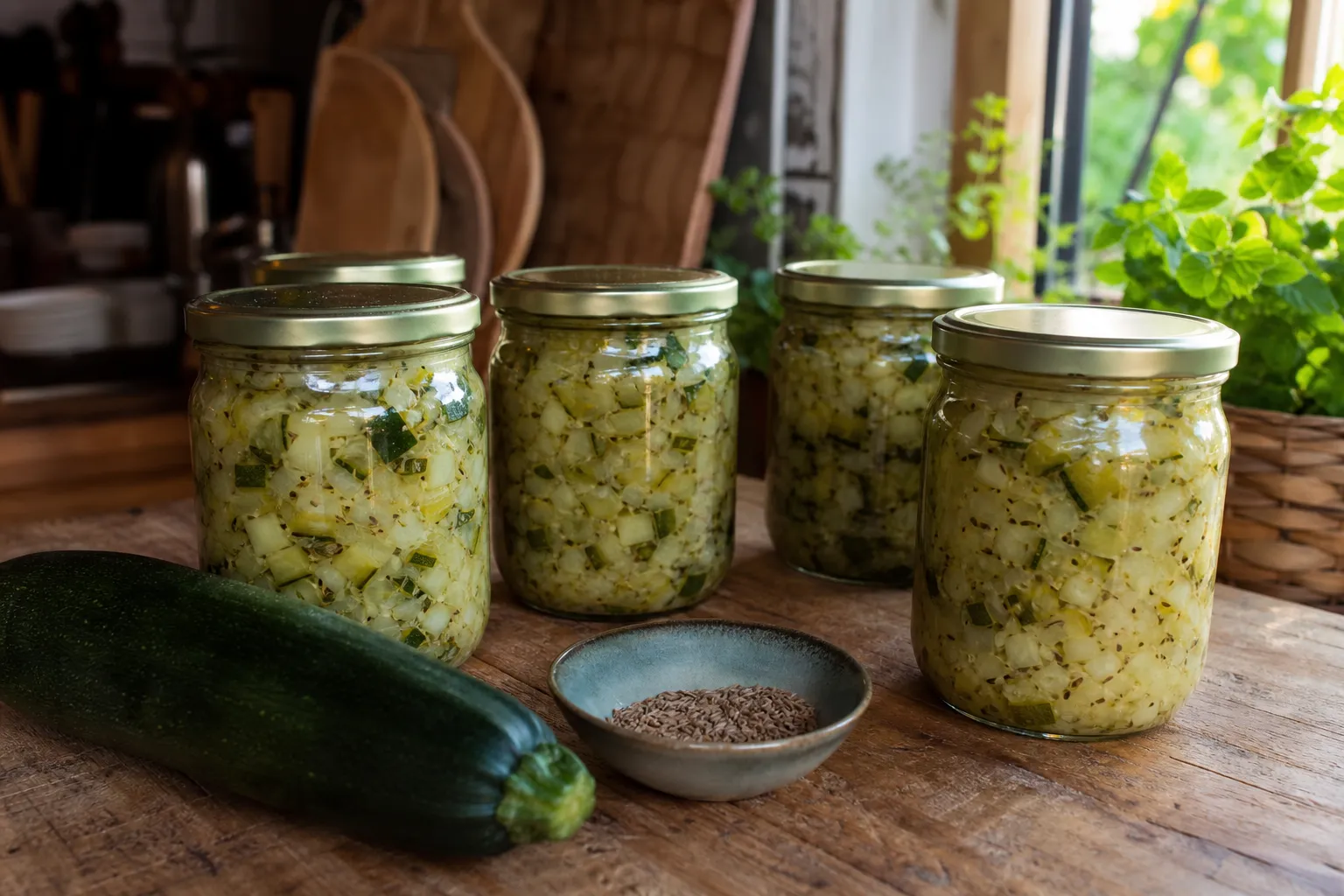 Herzhaftes Zucchini-Relish einkochen: die Schwemme aus dem Beet retten