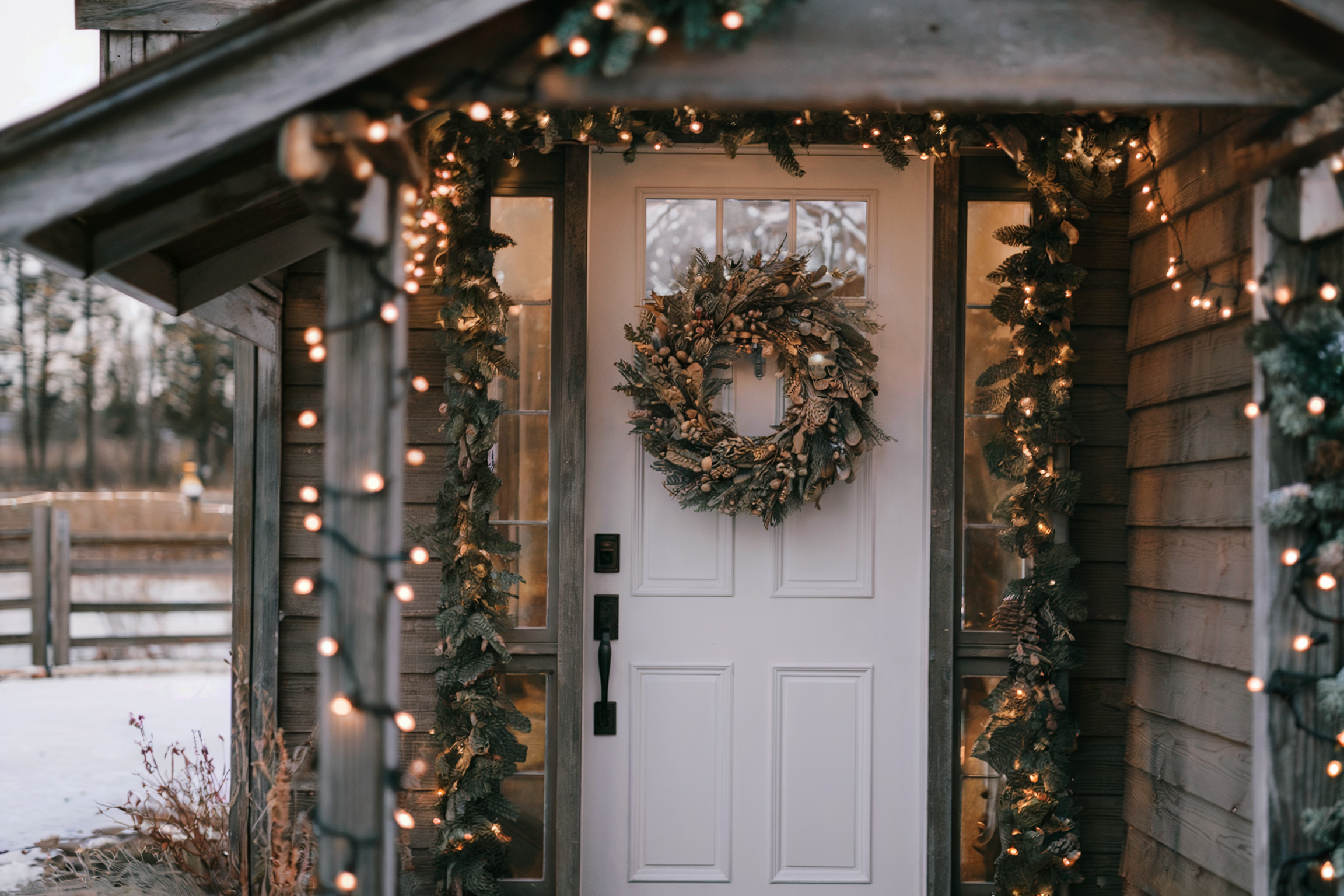 15 inspirierende Deko-Ideen für einen weihnachtlichen Hauseingang