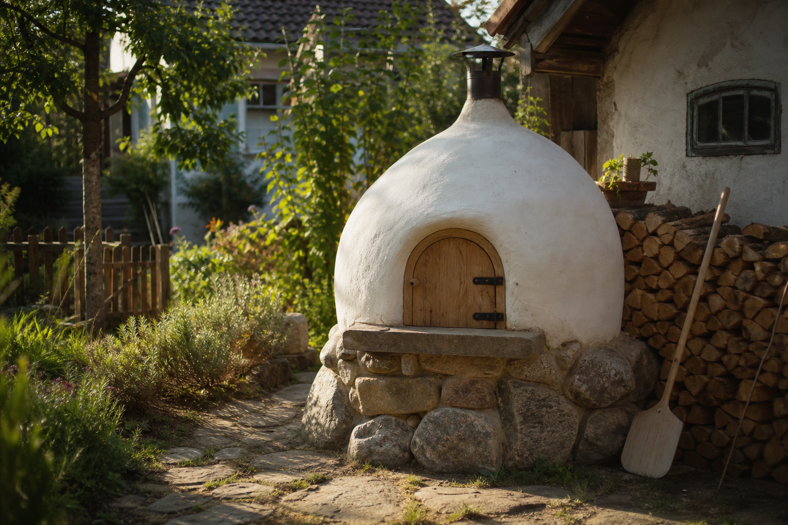 Lehmofen selber bauen: Pizza- und Backofen aus Lehm im Garten