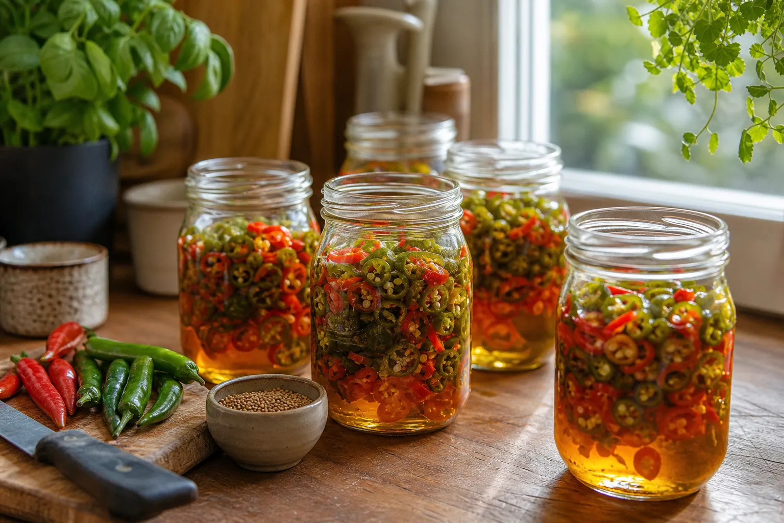 Süß-scharfe Chilis einlegen: die beste Verwertung für deine Peperoni-Ernte