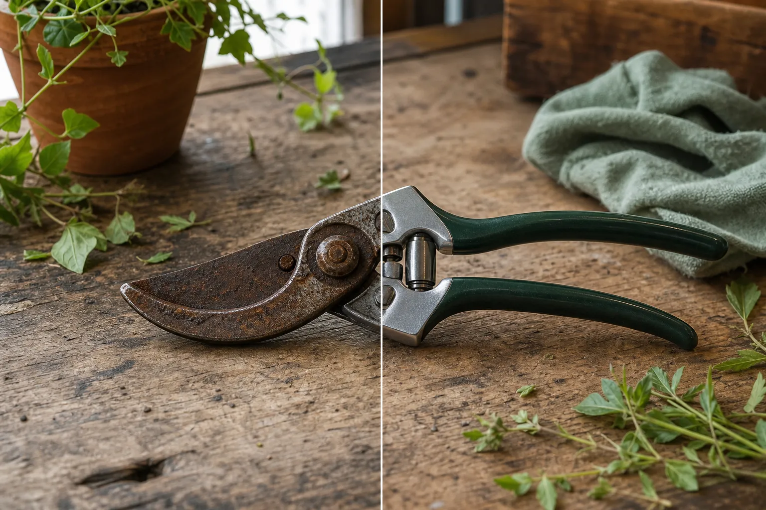 Rostige Gartenschere retten: entrosten, schärfen, ölen – Schritt für Schritt
