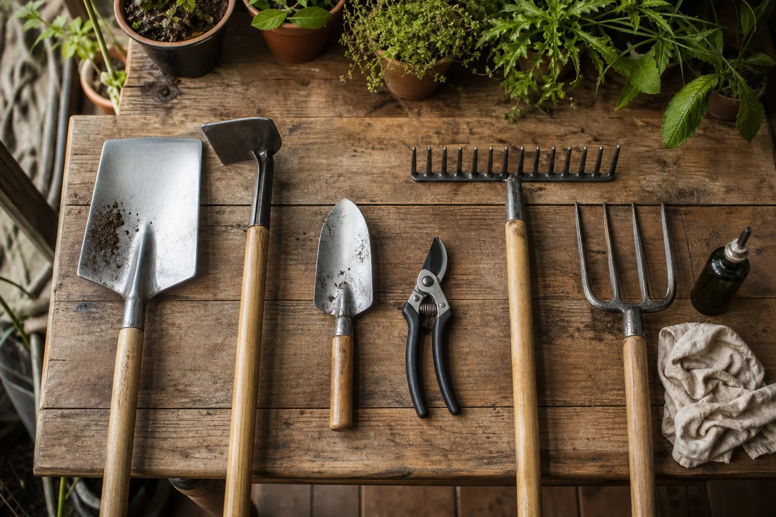 Gartenwerkzeug pflegen: reinigen, schärfen, ölen und richtig einlagern