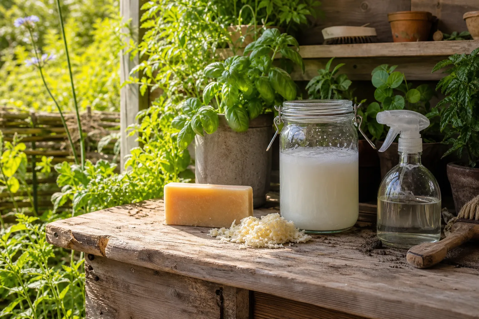 Kernseife und Schmierseife im Garten: 8 clevere Anwendungen