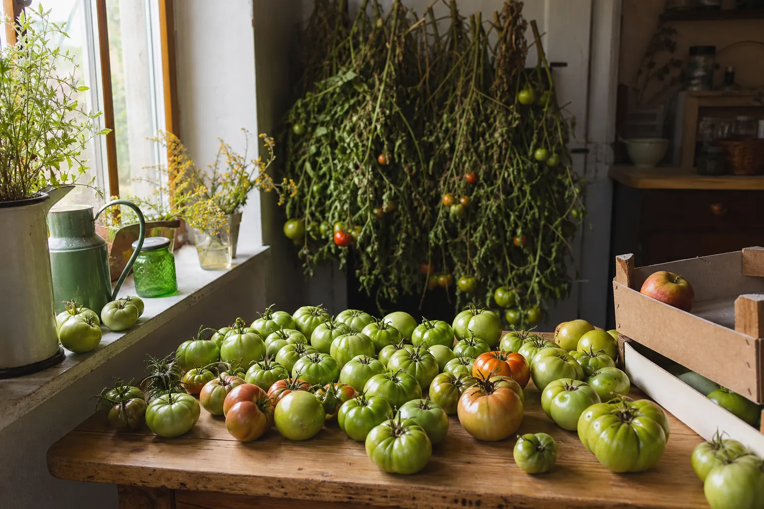 Grüne Tomaten nachreifen: die unreife Ernte vor dem Frost retten