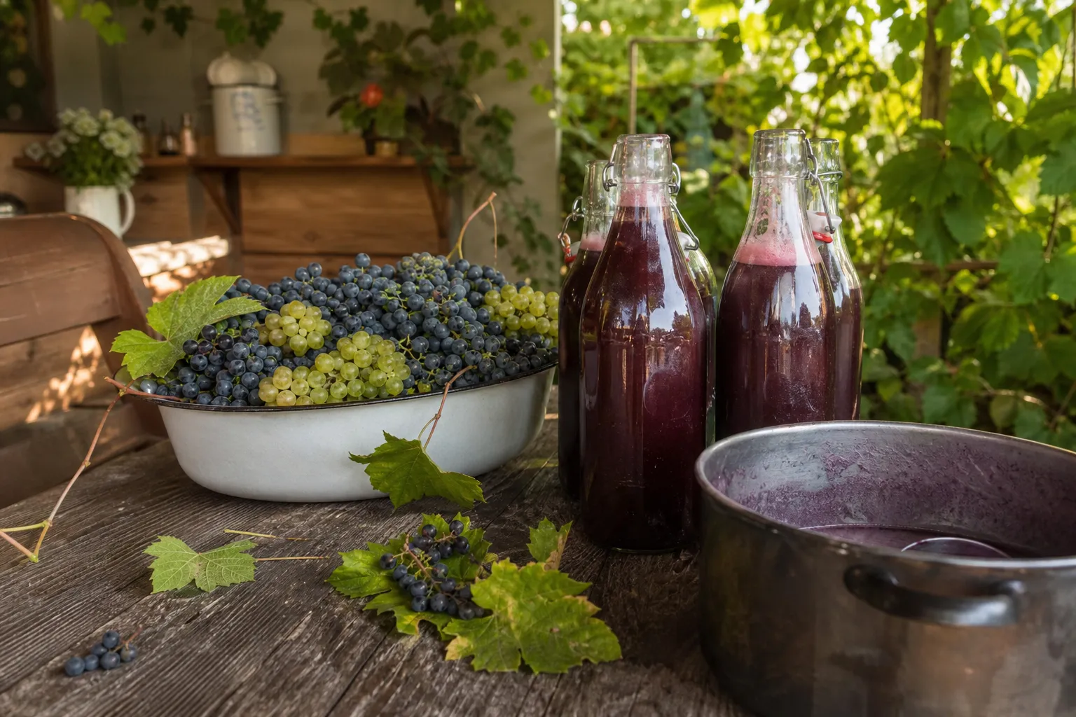 Traubensaft selber machen: eigene Trauben ernten und haltbar entsaften
