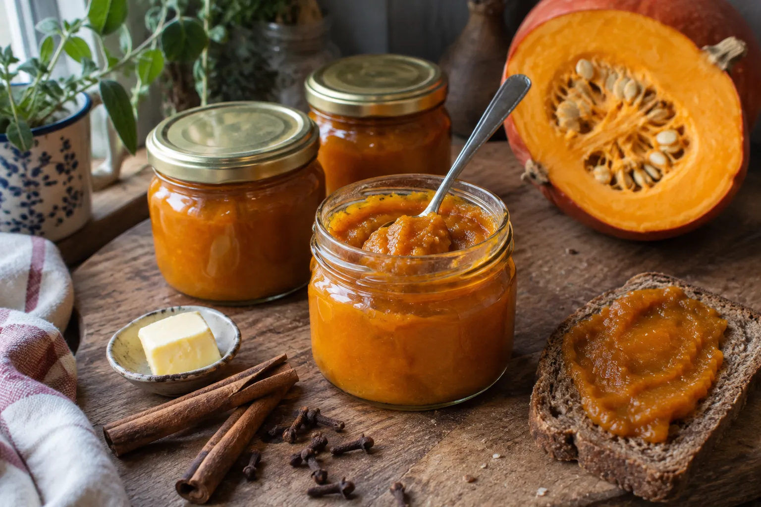Kürbisbutter selber machen: cremiger Herbstaufstrich aus dem Bräter
