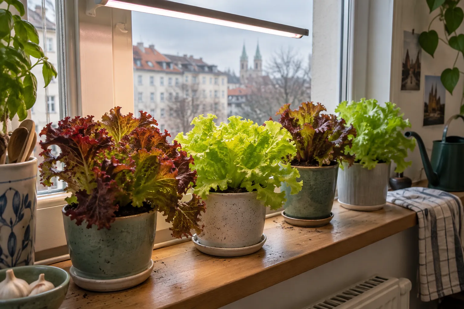 Salat in der Wohnung anbauen: frische Blätter das ganze Jahr